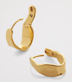 Monica Vinader gold vermeil Wave hoop earrings imported from the UK
