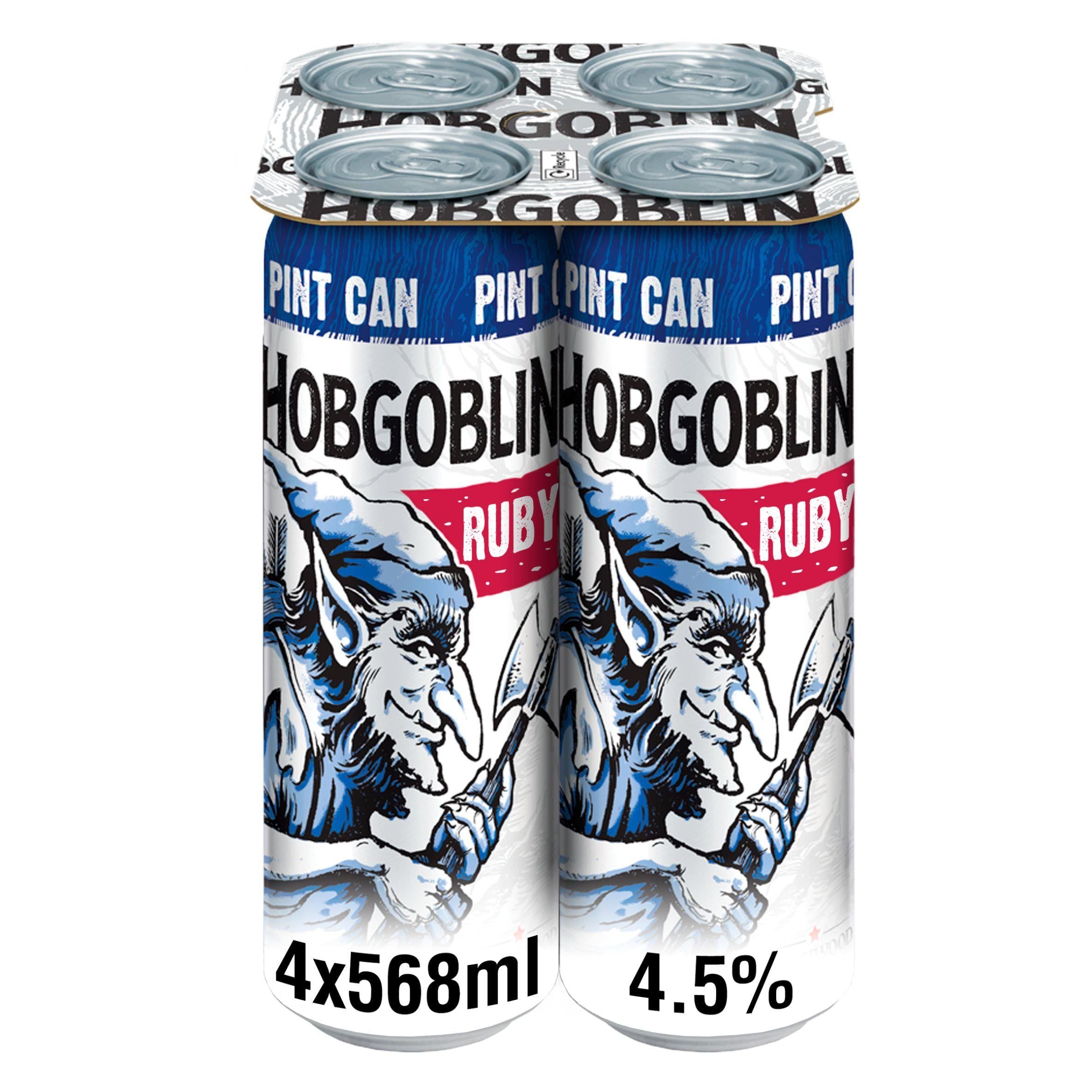 Hobgoblin Ruby Ale Beer Pint Can 4x568ml GOODS Sainsburys   