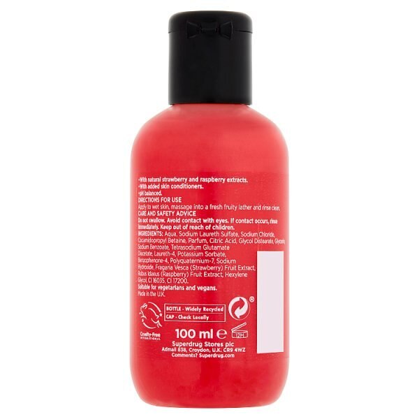 Superdrug Strawberry & Raspberry Shower Gel 100ml GOODS Superdrug   