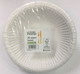 George Home White 25Pk Value Paper Bowls General Household ASDA   