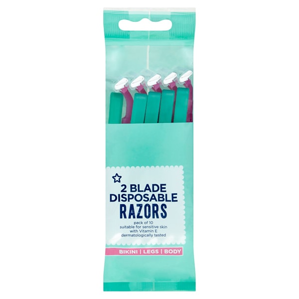 Superdrug Female Twin Blade Disposable Razors x10