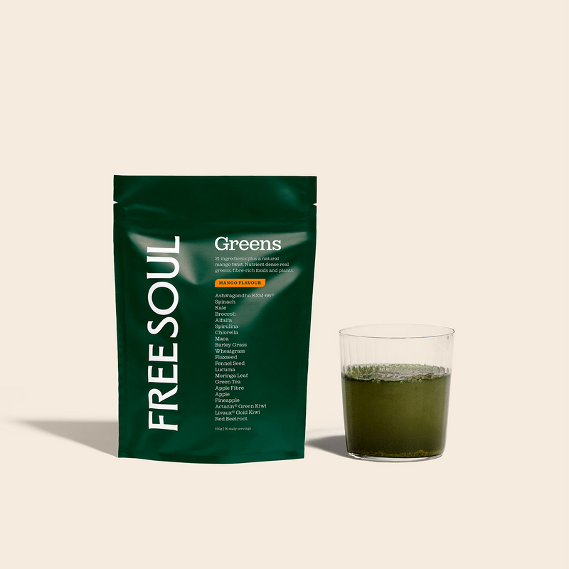Free Soul Mango superfood greens powder 150g, UK version