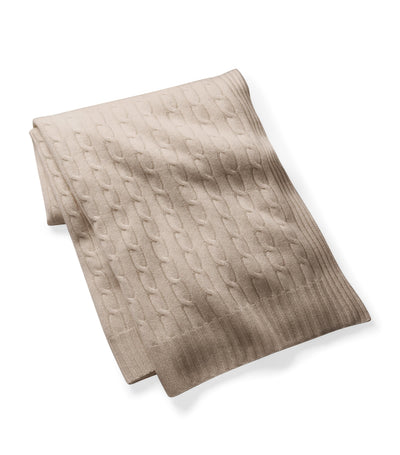 Harrods Ralph Lauren Home Cashmere Cable-Knit Throw 60cm x 60cm- Buy online at McGrocer