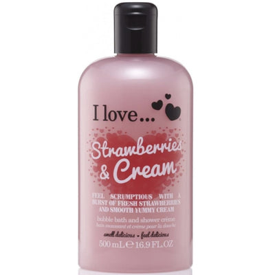 Superdrug I Love Originals Strawberries &amp; Cream Bath &amp; Shower Crème 500ml- Buy online at McGrocer