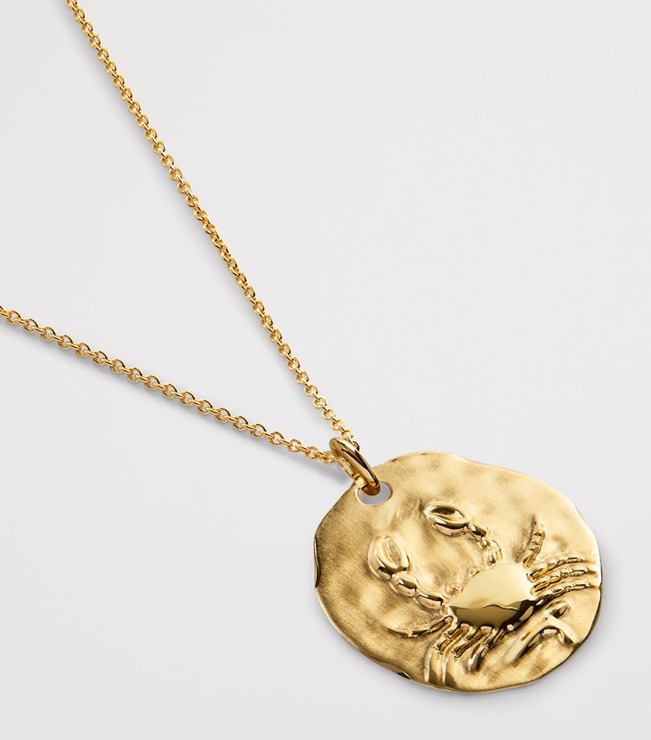 Monica Vinader Zodiac Cancer necklace gold vermeil (British brand)