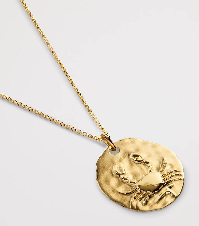Monica Vinader Zodiac Cancer necklace gold vermeil (British brand)