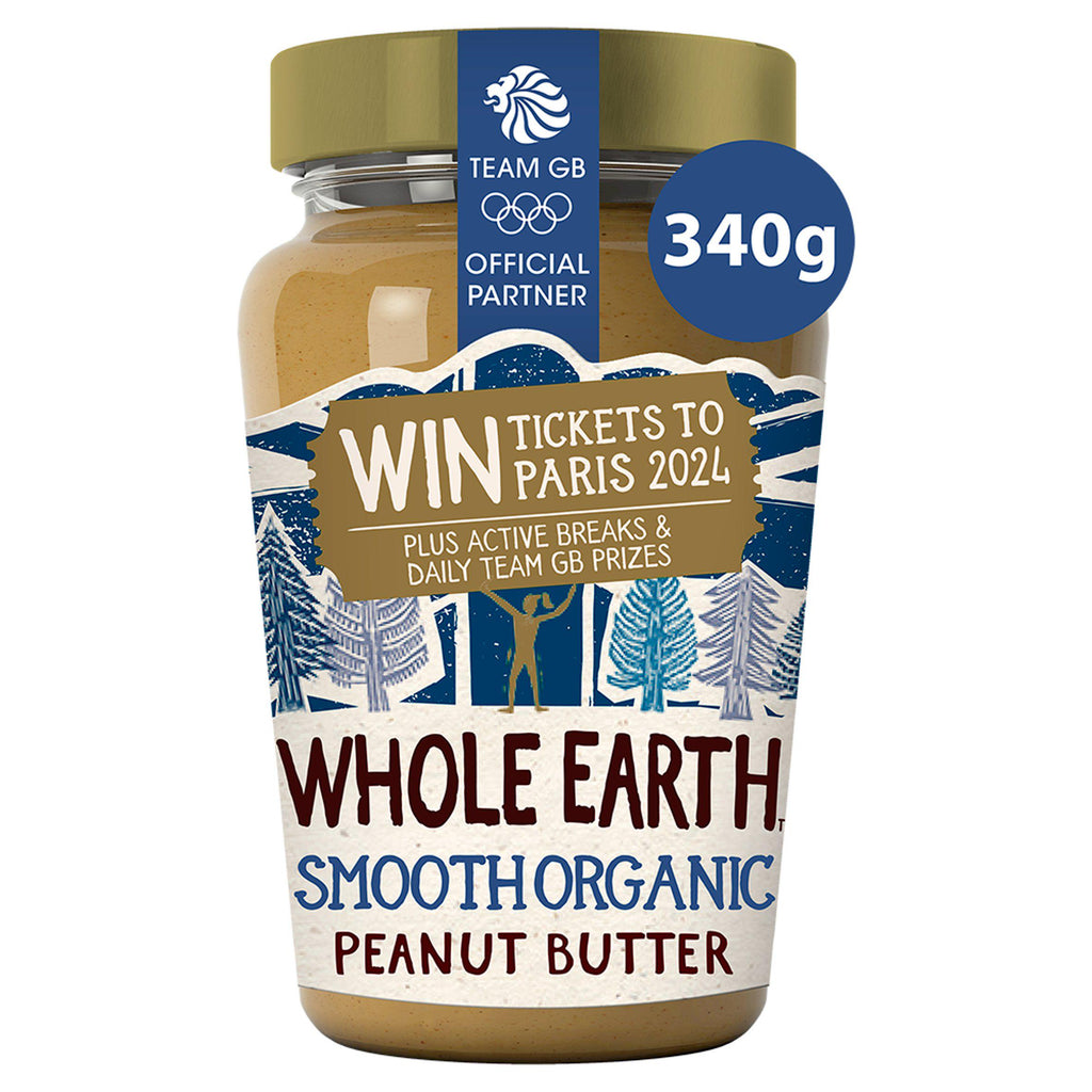 Whole Earth Organic Smooth Peanut Butter 340g