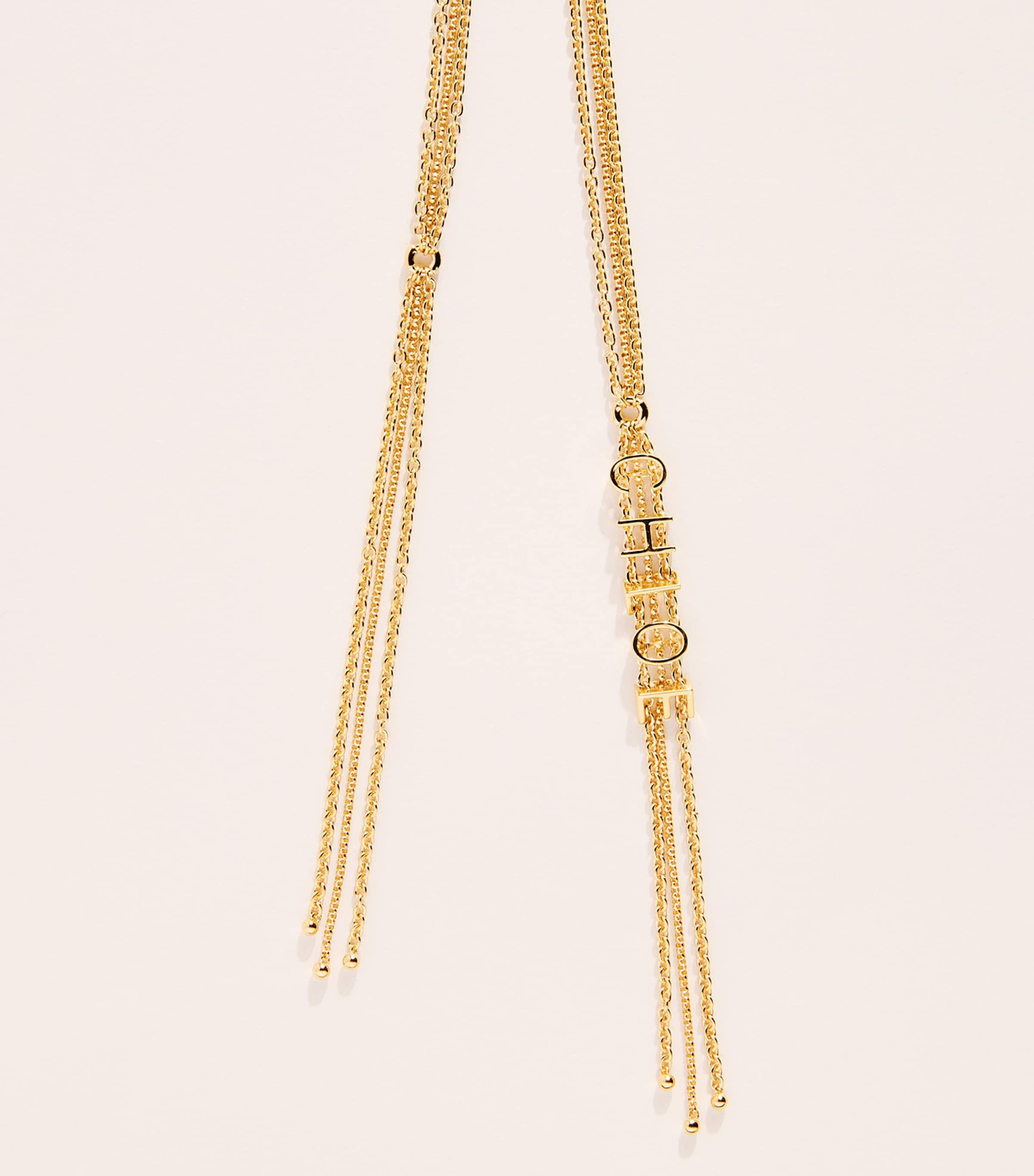 Chloé mini belt long chain-style necklace, imported from the UK