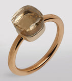 Pomellato Nudo Petit ring mixed gold white topaz, UK version