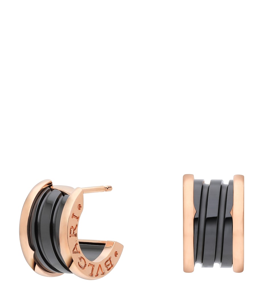 Bvlgari B.zero1 earrings rose gold and ceramic, UK version