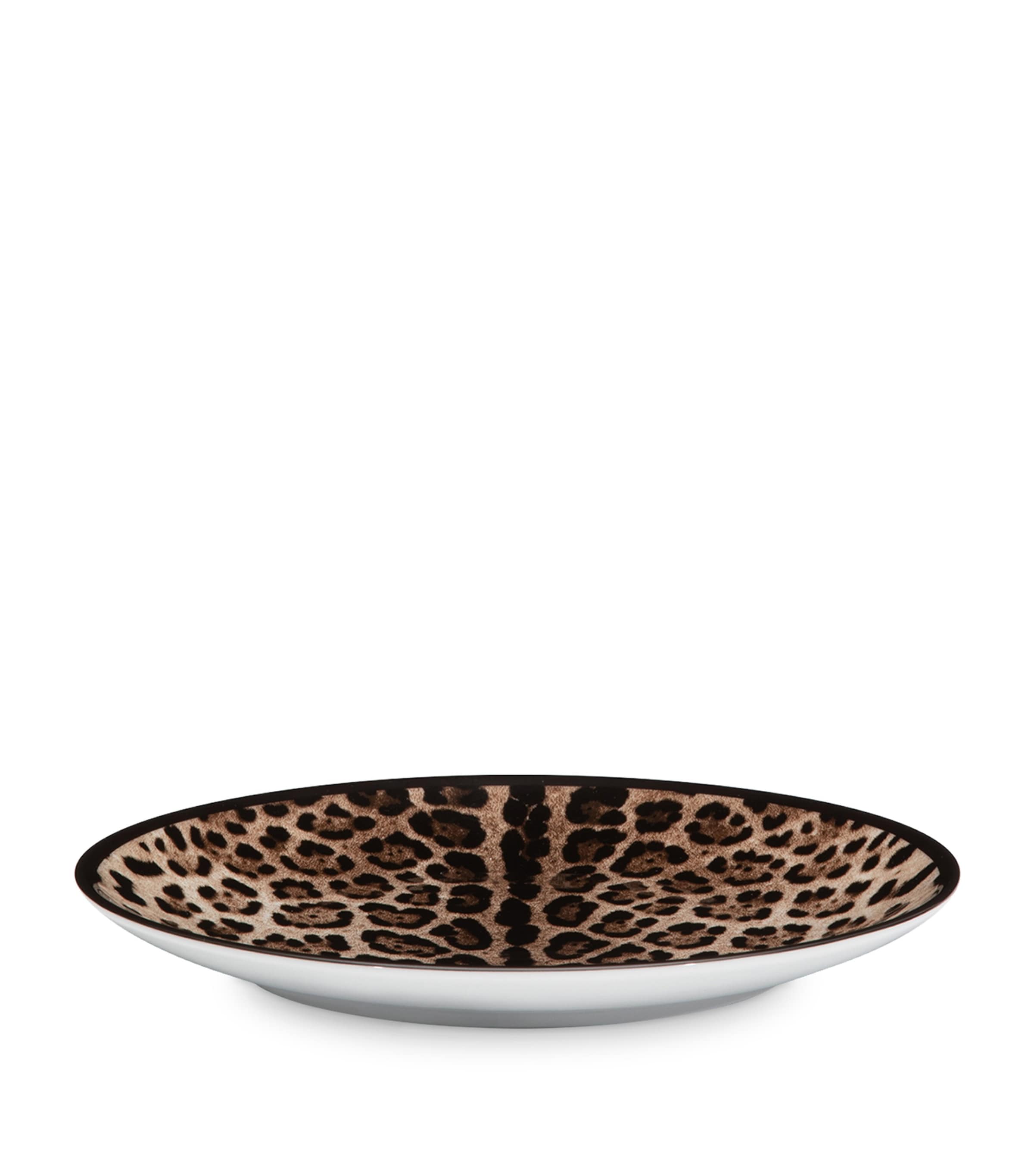 Dolce&Gabbana leopard print dinner plates 26cm, UK version