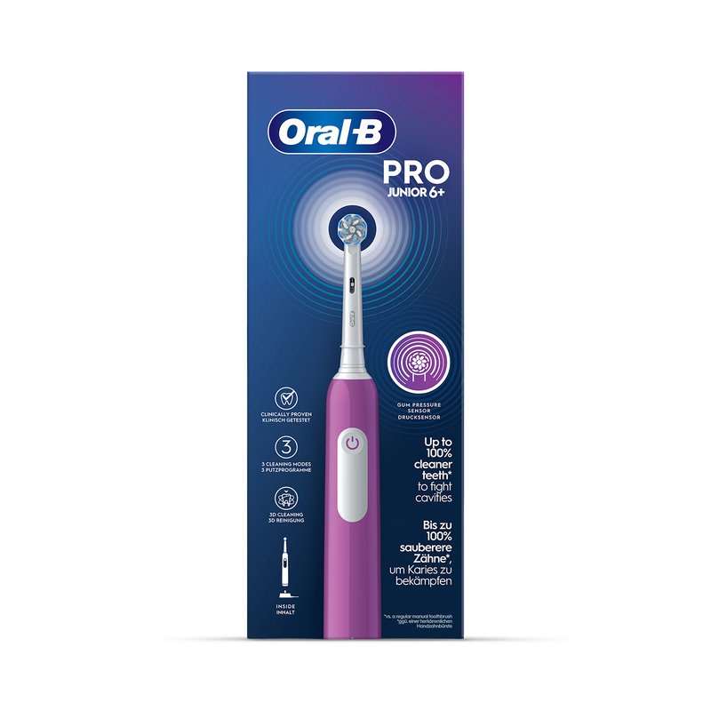 Oral-B Pro Junior electric toothbrush for ages 6+, imported from the UK