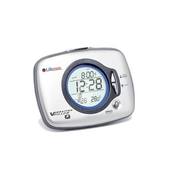 Lifemax travel clock with vibration alarm, UK version