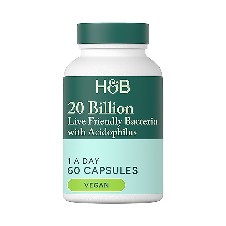 Holland & Barrett Live Friendly Bacteria 20 Billion 60 Capsules Acidophilus & Friendly Bacteria Holland&Barrett   