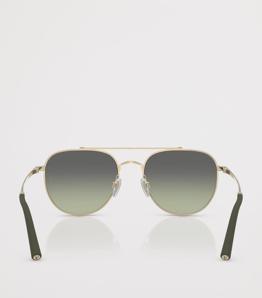 Oliver Peoples R-10 Piloten-Sonnenbrille mit Titanrahmen – britisches Produkt