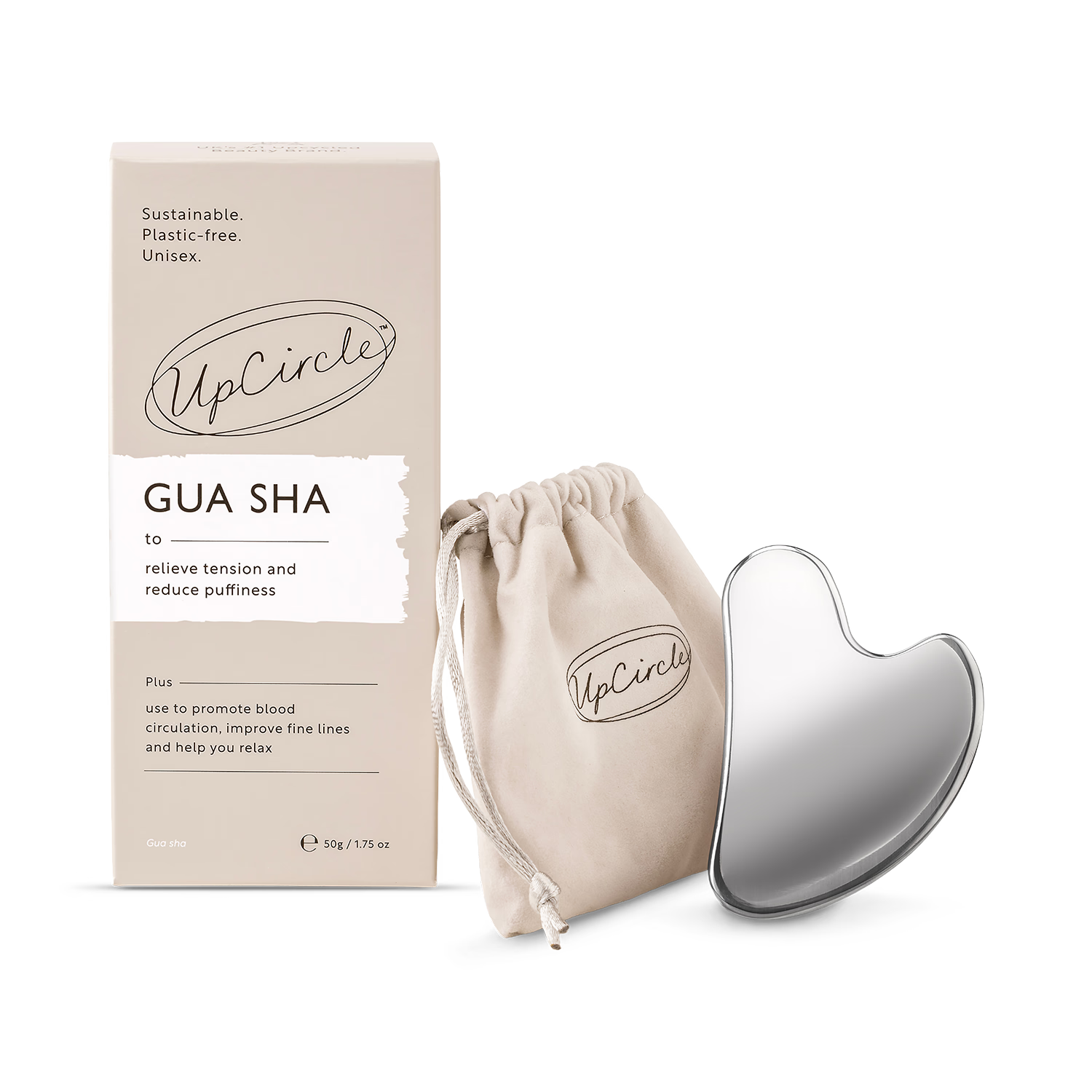 UpCircle stainless steel gua sha tool 50g (British brand)