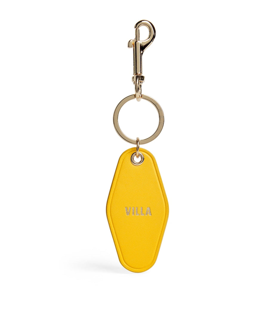 Harrods leather keyring with gold-tone foil 15cm, imported from the UK