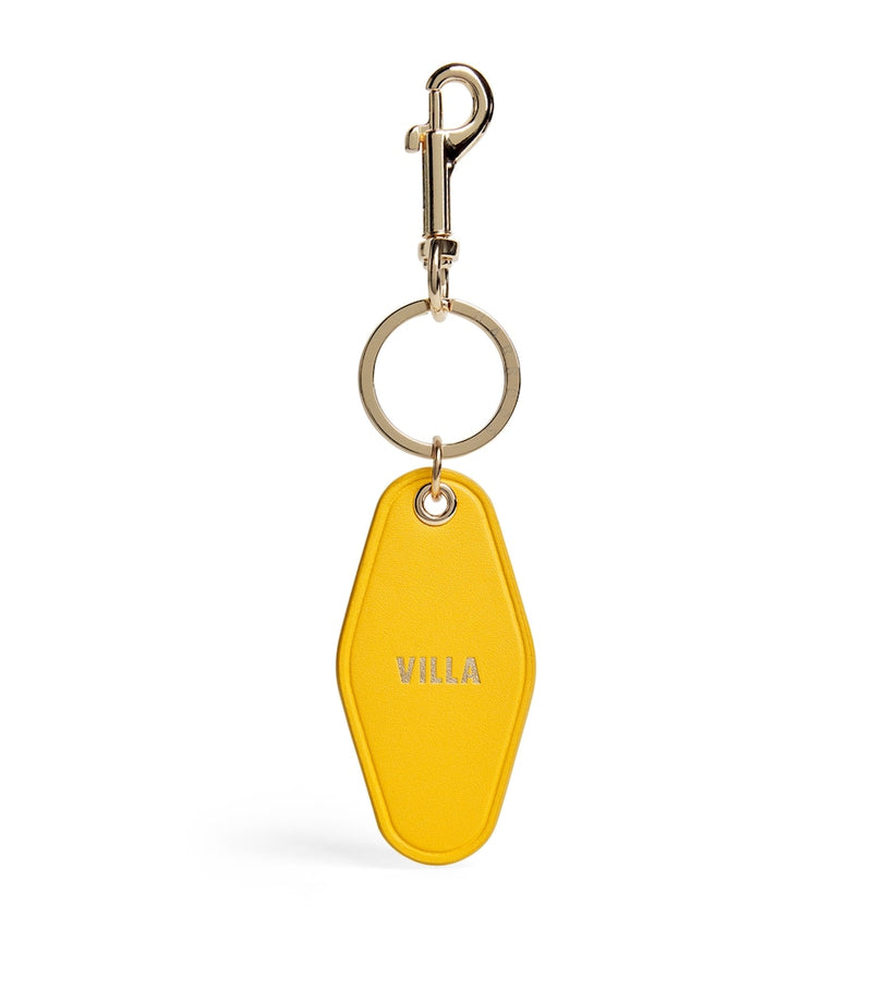 Harrods leather keyring with gold-tone foil 15cm, imported from the UK