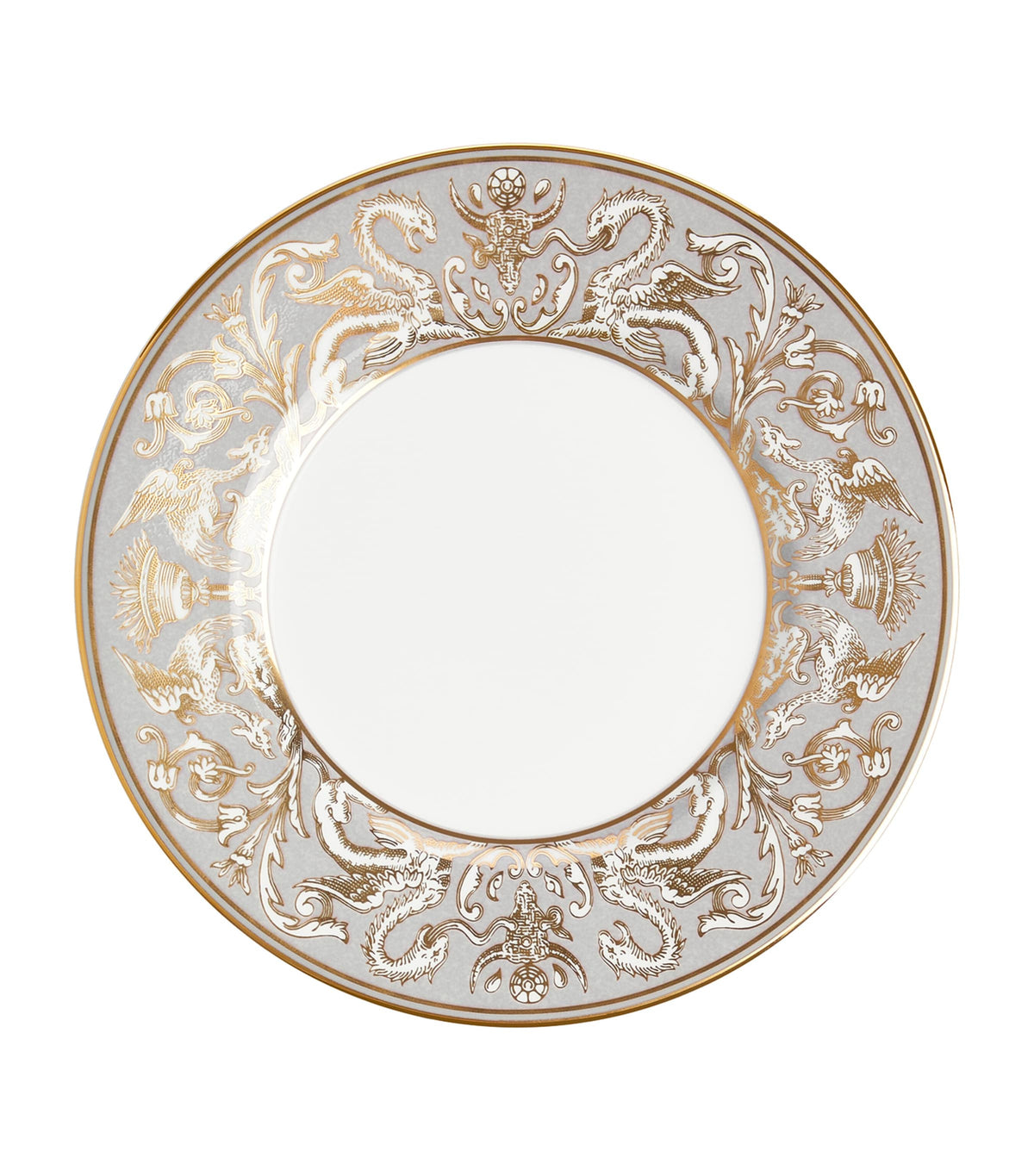Wedgwood Renaissance Grey fine china plate 23cm (British brand)