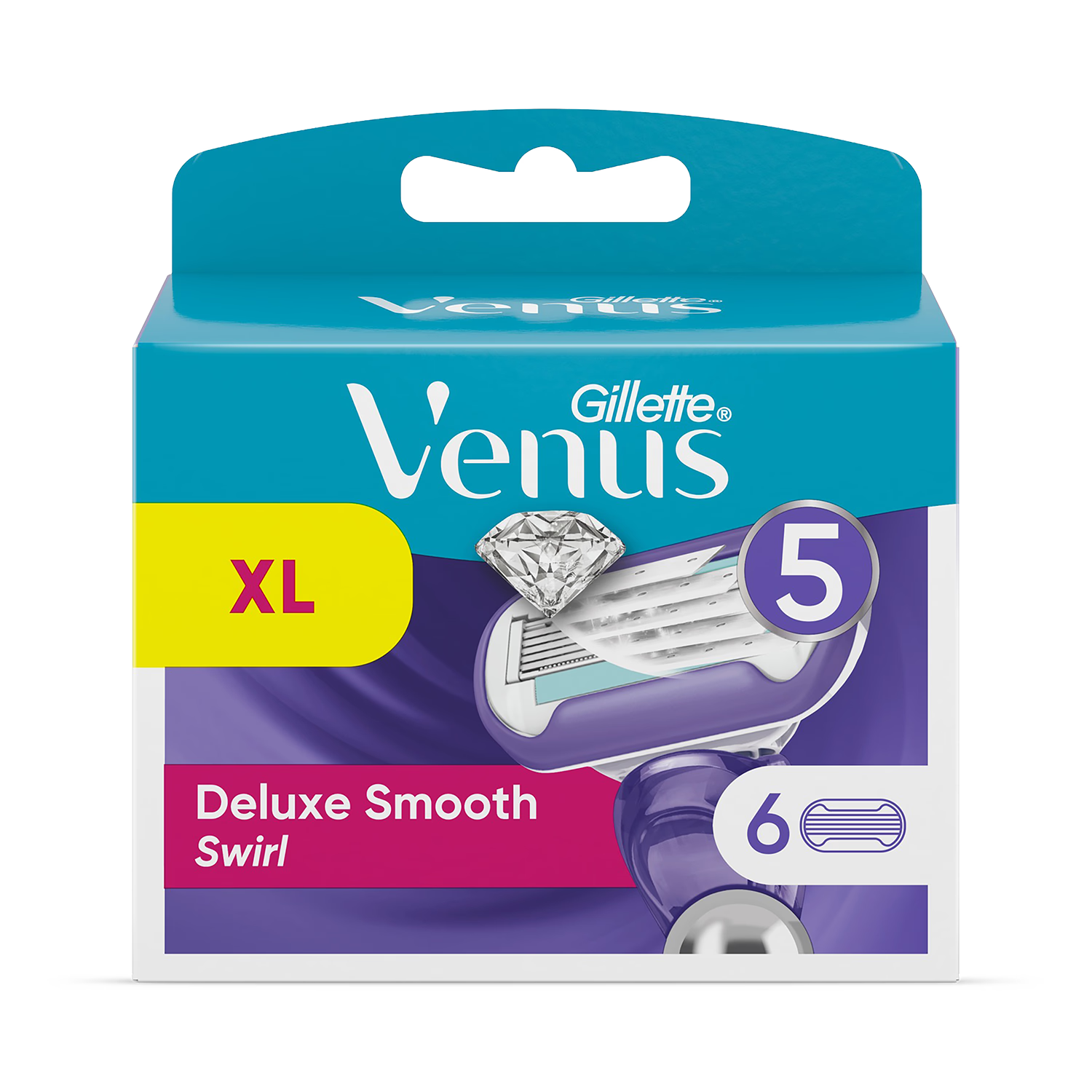 Venus Deluxe Smooth Swirl razor blades refill pack - British product