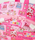 Miki House pixel art backpack with Usako the Bunny mascot (British brand)