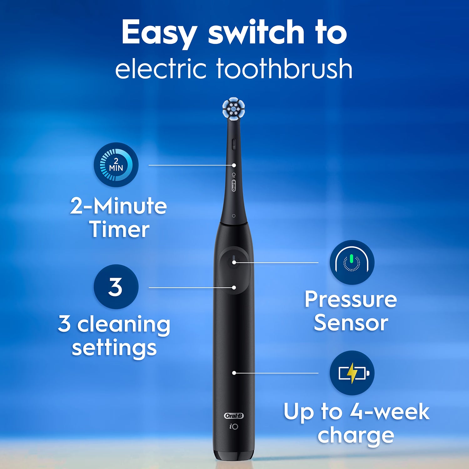Oral-B iO 2 electric toothbrush 2-pack Black & Pink, UK version