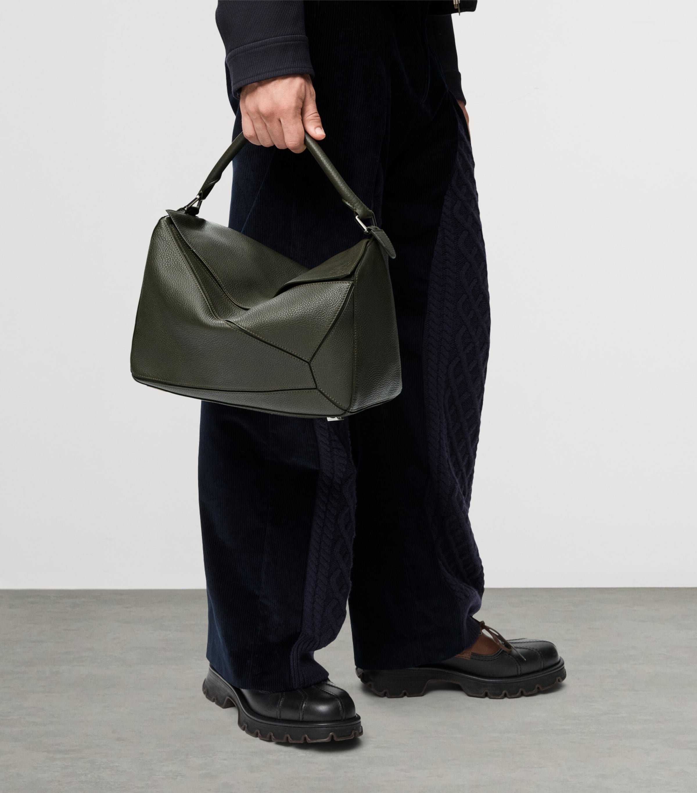 LOEWE Puzzle large leather top-handle bag, UK version