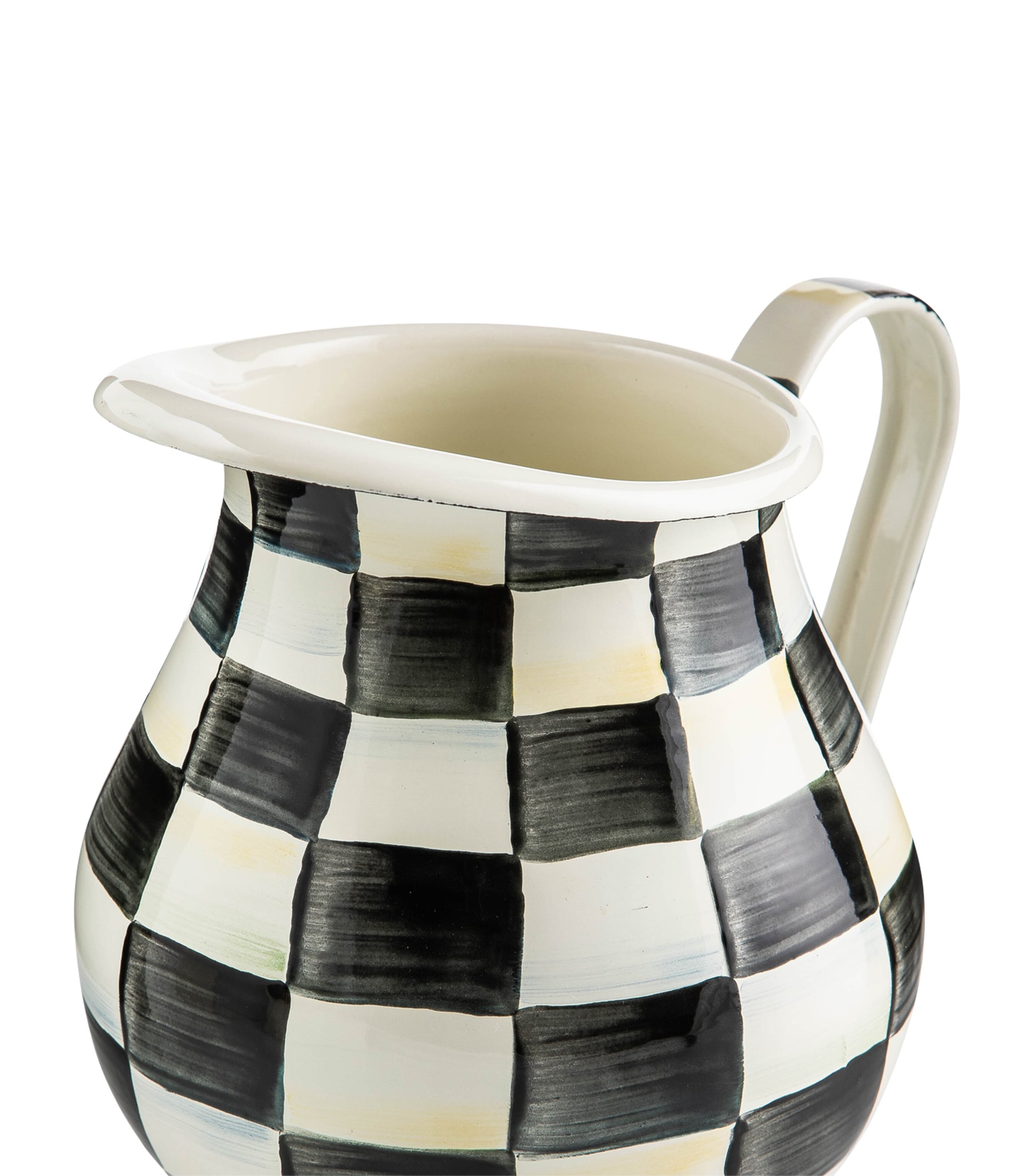 MacKenzie-Childs Courtly Check pitcher 3L, imported from the UK
