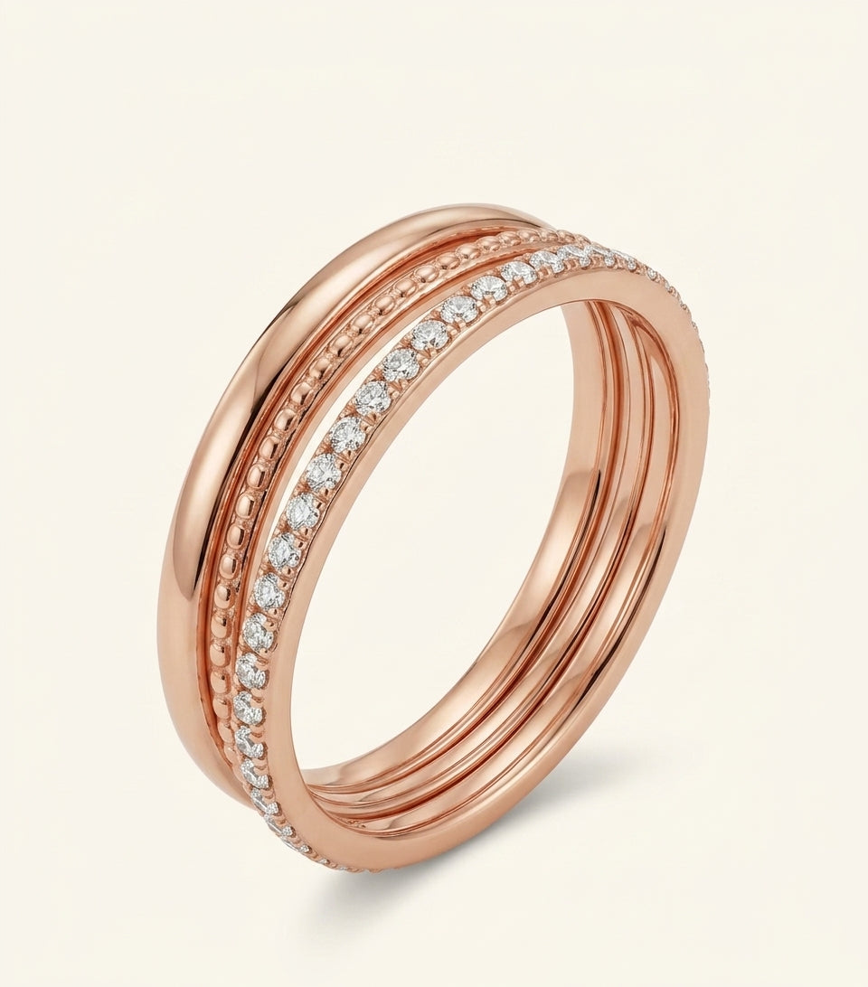 Cartier Étincelle de Cartier rose gold diamond ring, UK version