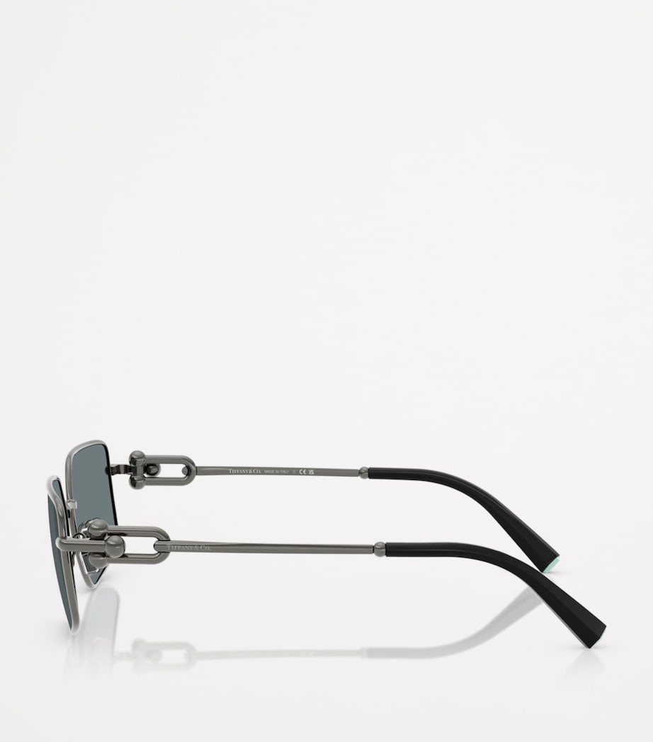Tiffany & Co. metal rectangular sunglasses TF3111, imported from the UK