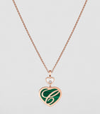 Chopard Happy Hearts rose gold malachite pendant necklace, imported from the UK