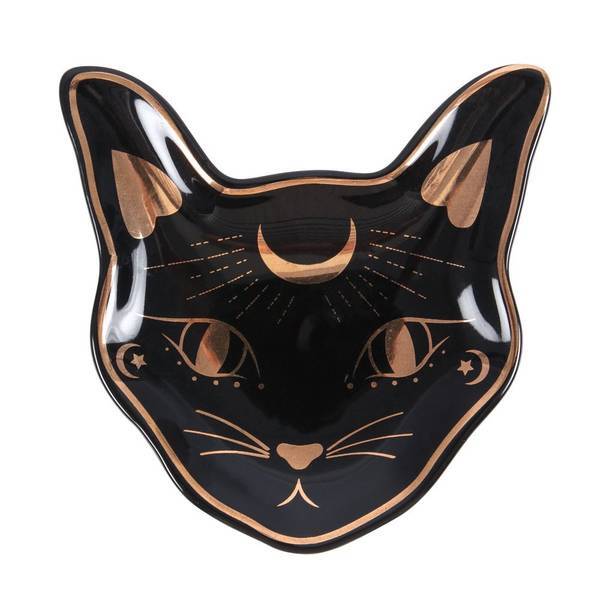 Something Different Mystic Mog cat face trinket dish (British brand)