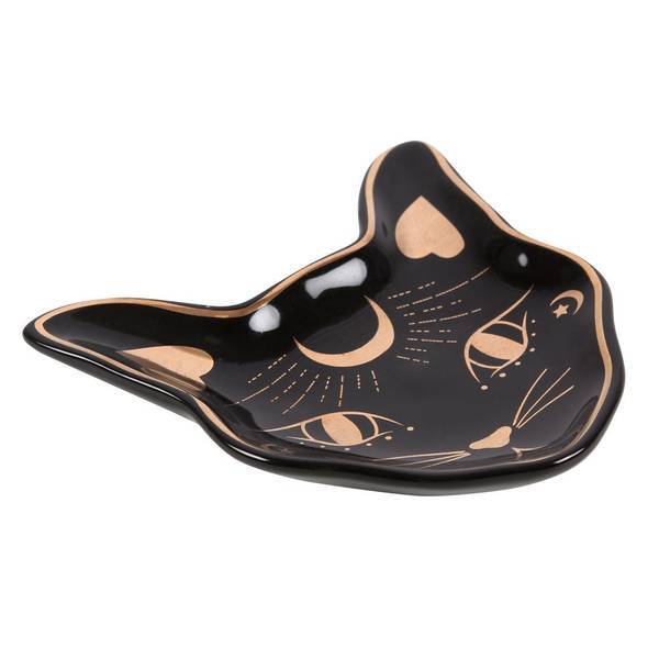 Something Different Mystic Mog cat face trinket dish (British brand)