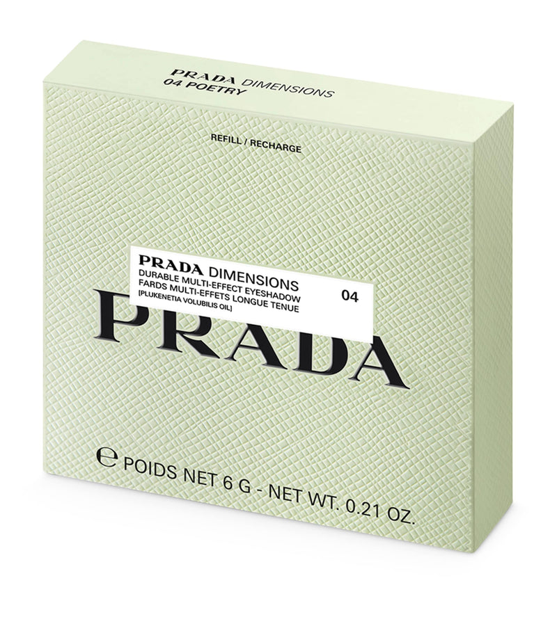 Prada Beauty durable multi-effect eyeshadow palette refill with four shades, imported from the UK