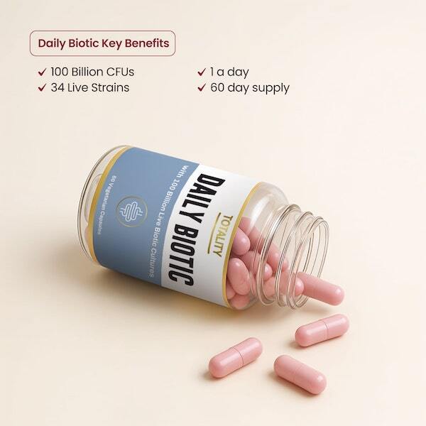 Totality Daily Biotic probiotic 60 capsules, UK version