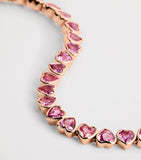 SHAY rose gold tennis bracelet with pink sapphires, imported from the UK