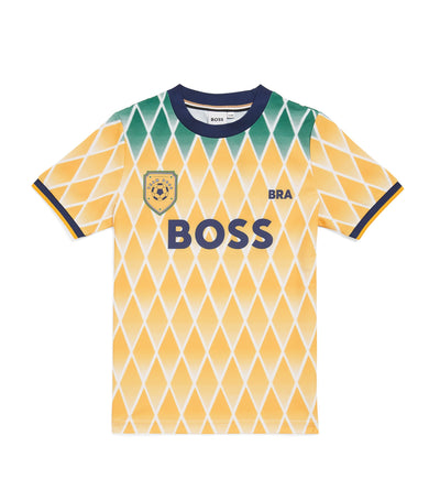 T-shirt de football imprimé Brésil BOSS Kidswear Harrods (4-16 ans) - Acheter en ligne sur McGrocer
