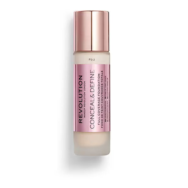 Revolution Conceal Define Foundation F0.2, imported from the UK