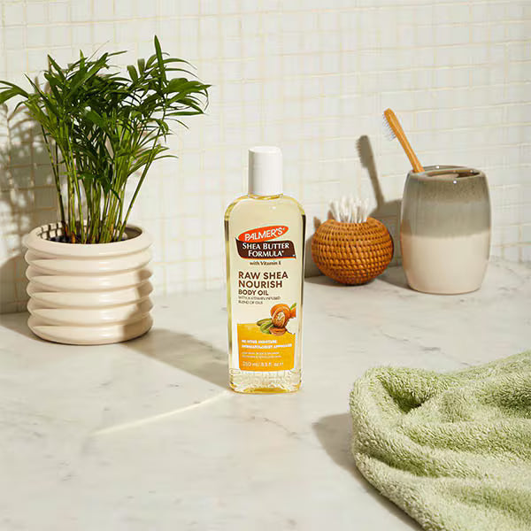 Palmer's Raw Shea Nourish Body Oil 250ml, imported from the UK