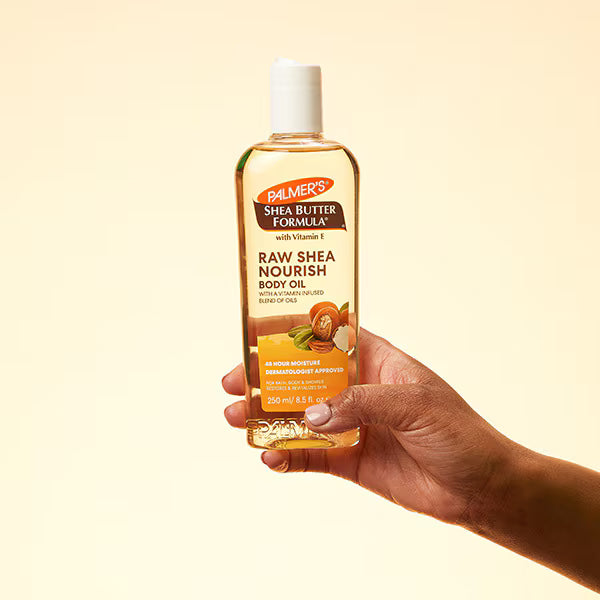 Palmer's Raw Shea Nourish Body Oil 250ml, imported from the UK