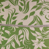 POM jacquard scarf green beige leaf silhouette 69x184cm - British product
