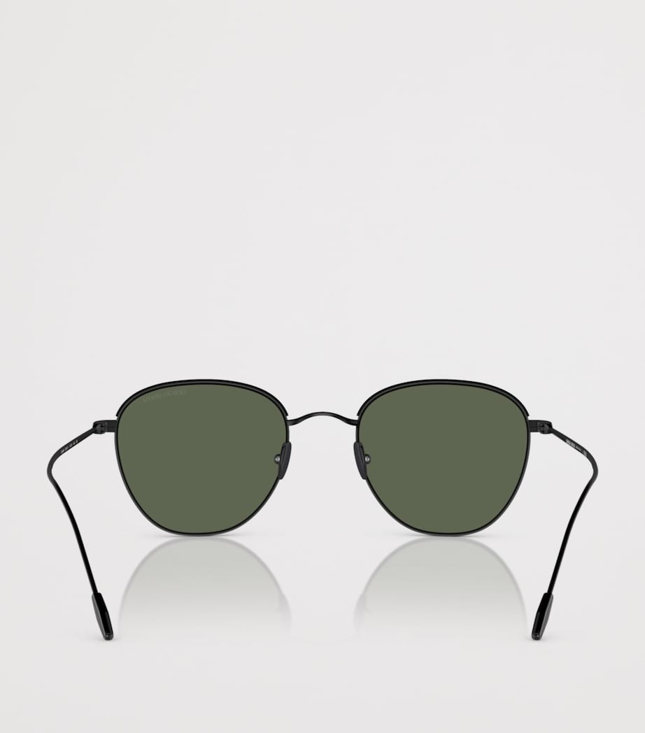Giorgio Armani rounded square sunglasses metal frame, UK version
