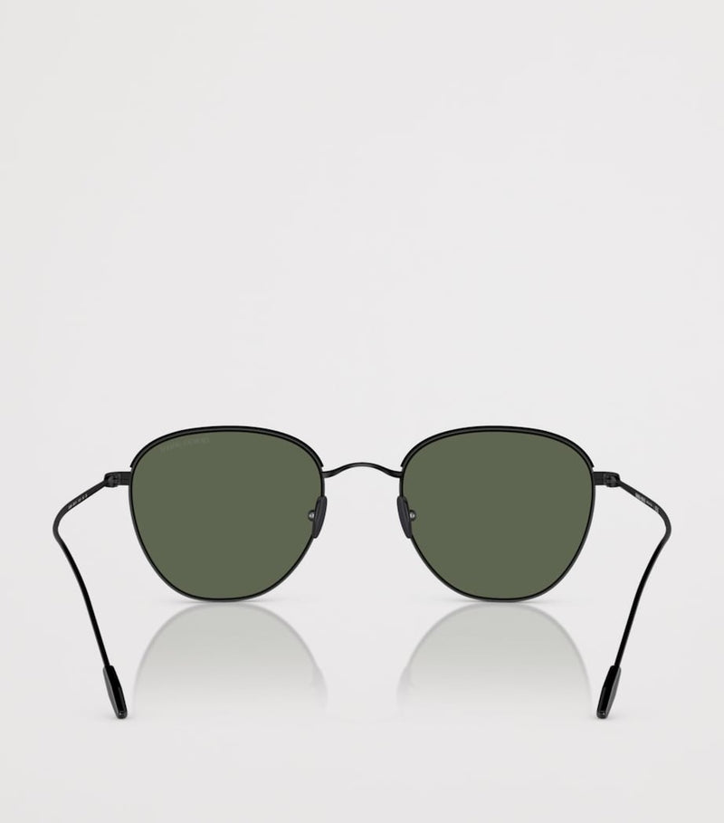 Giorgio Armani rounded square sunglasses metal frame, UK version