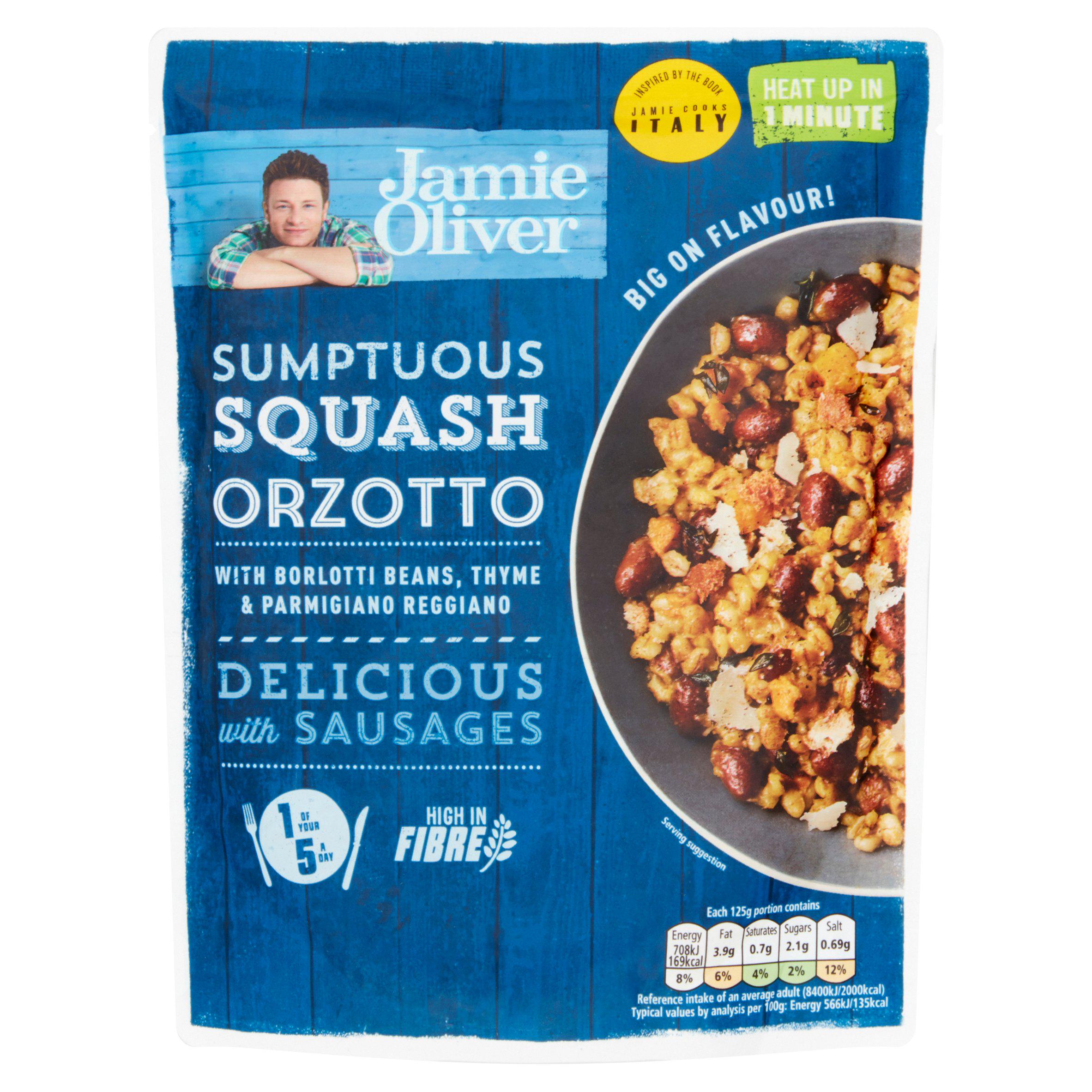 Jamie Oliver Sumptuous Squash Orzotto 250g Pulses & beans Sainsburys   