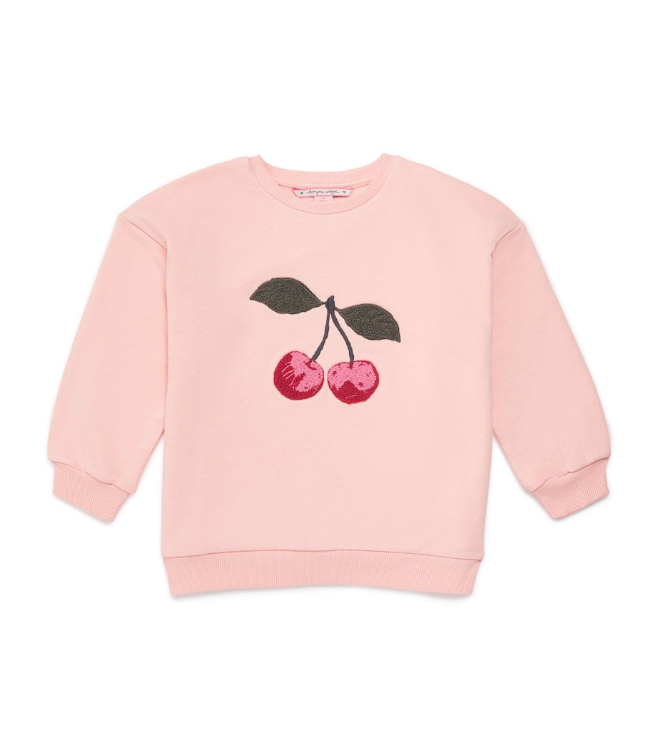 KONGES SLOJD children's sweatshirt with cherry embroidery, UK version