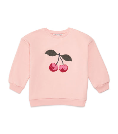 KONGES SLOJD Bio-Baumwollmischung Lou Sweatshirt Kirschmotiv Kinder Sweatshirt (9 Monate - 10 Jahre)