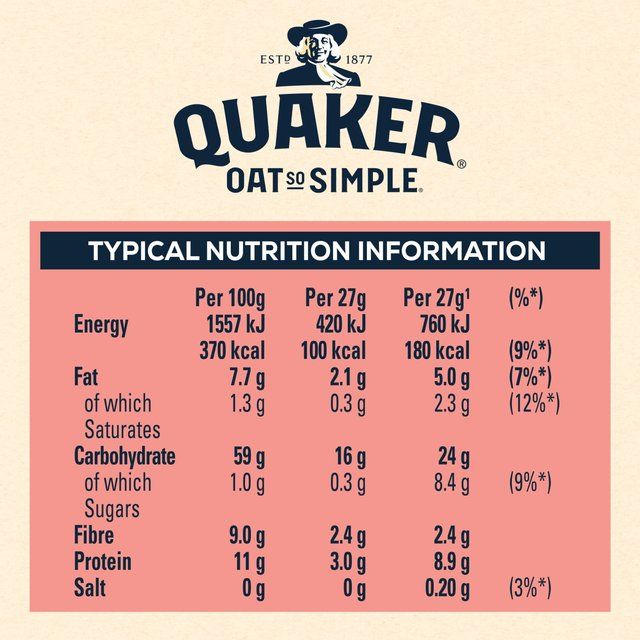 Quaker Oat So Simple Family Pack Original Porridge Sachets Cereal   20 per pack Cereals M&S   