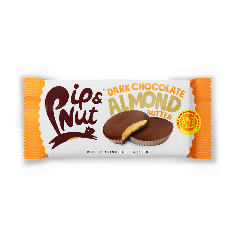 Pip & Nut dark chocolate almond butter cups 31g, imported from the UK