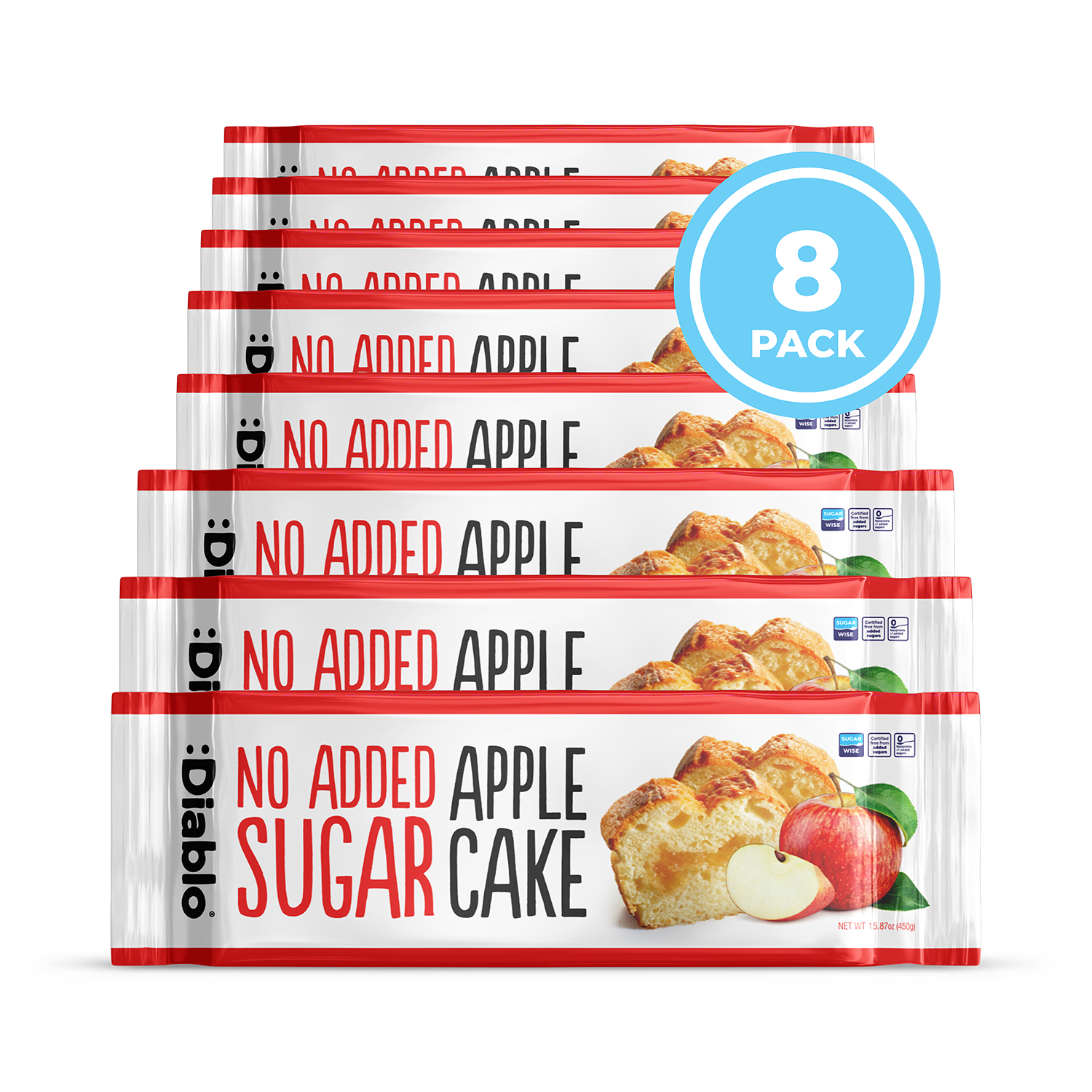 Diablo no added sugar apple cake 450g, UK version