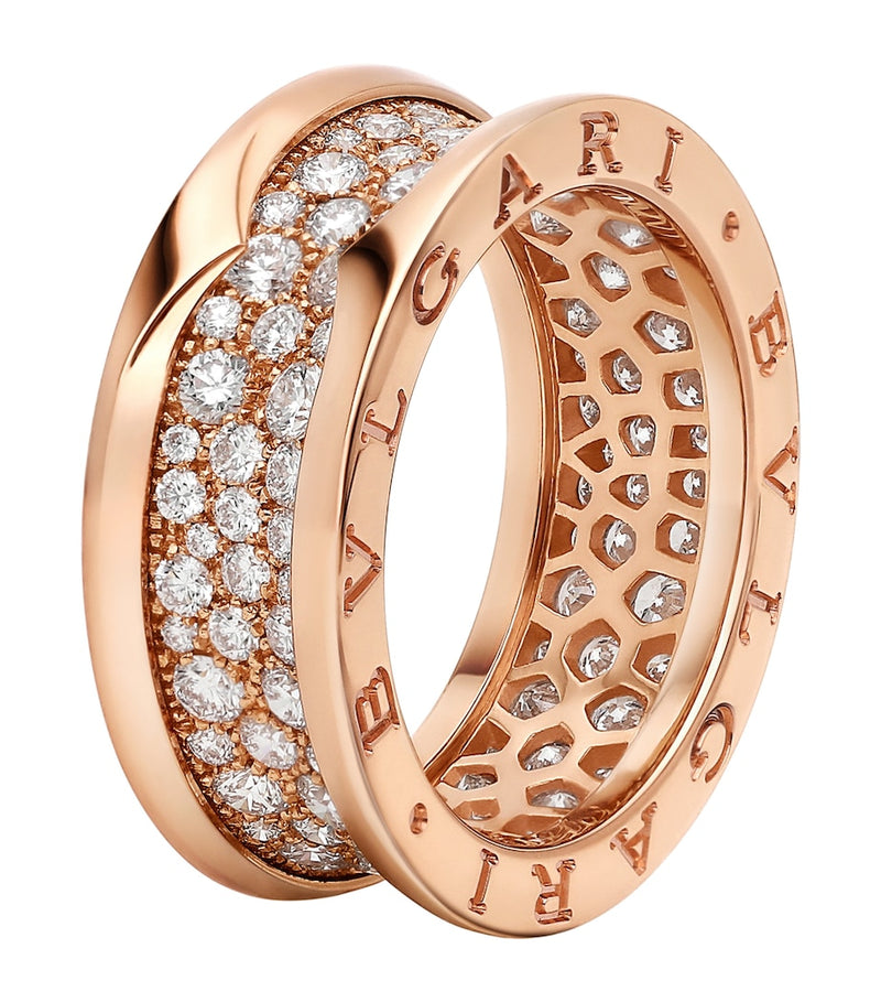 Bvlgari B.zero1 rose gold diamond ring, UK version